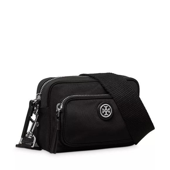 Tory Burch Virginia Mini Nylon Crossbody- Black - Picture 2 of 7